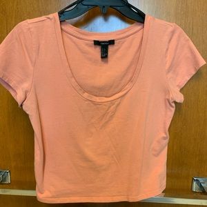 Forever 21 peach colored crop top